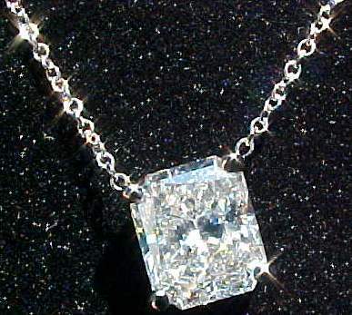 radiant cut diamond necklace