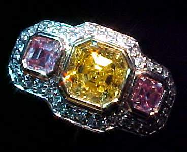 Faint pink pear ring