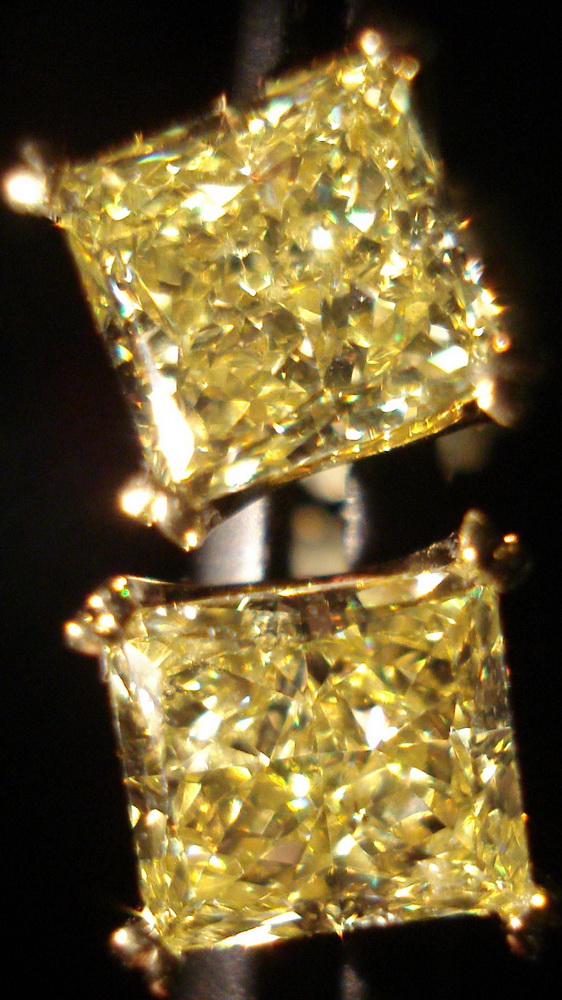 yellow diamond earrings