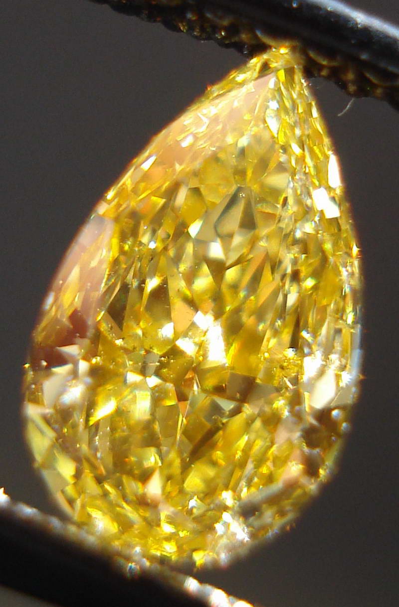 Fancy Intense Orange Yellow Diamond | Loose Diamond | Pear Cut Diamond