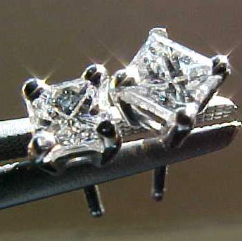 .25ct princess cut earrings