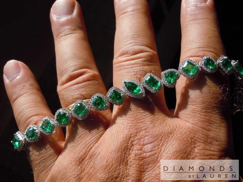 emerald and diamond bracelet