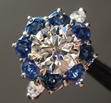 2.67ctw Natural Sapphire and Lab Grown Diamond Ring R11007