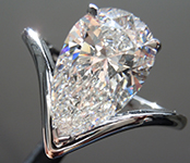 3.02ct E VVS2 Pear Shape Lab Grown Diamond Ring R11083
