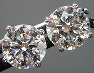 4.06ctw E VVS2 Round Brilliant Lab Grown Diamond Earrings R11072