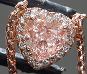 0.81ct Pink VS2 Heart Shape Lab Grown Diamond Pendant R11115