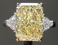 4.01ct Yellow VS1 Radiant Cut Lab Grown Diamond Ring R11103