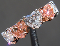 3.86ctw Pink and Colorless Heart Shape Lab Grown Diamond Ring R11110