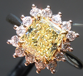 1.47ct Yellow VS1 Radiant Diamond Ring R6431